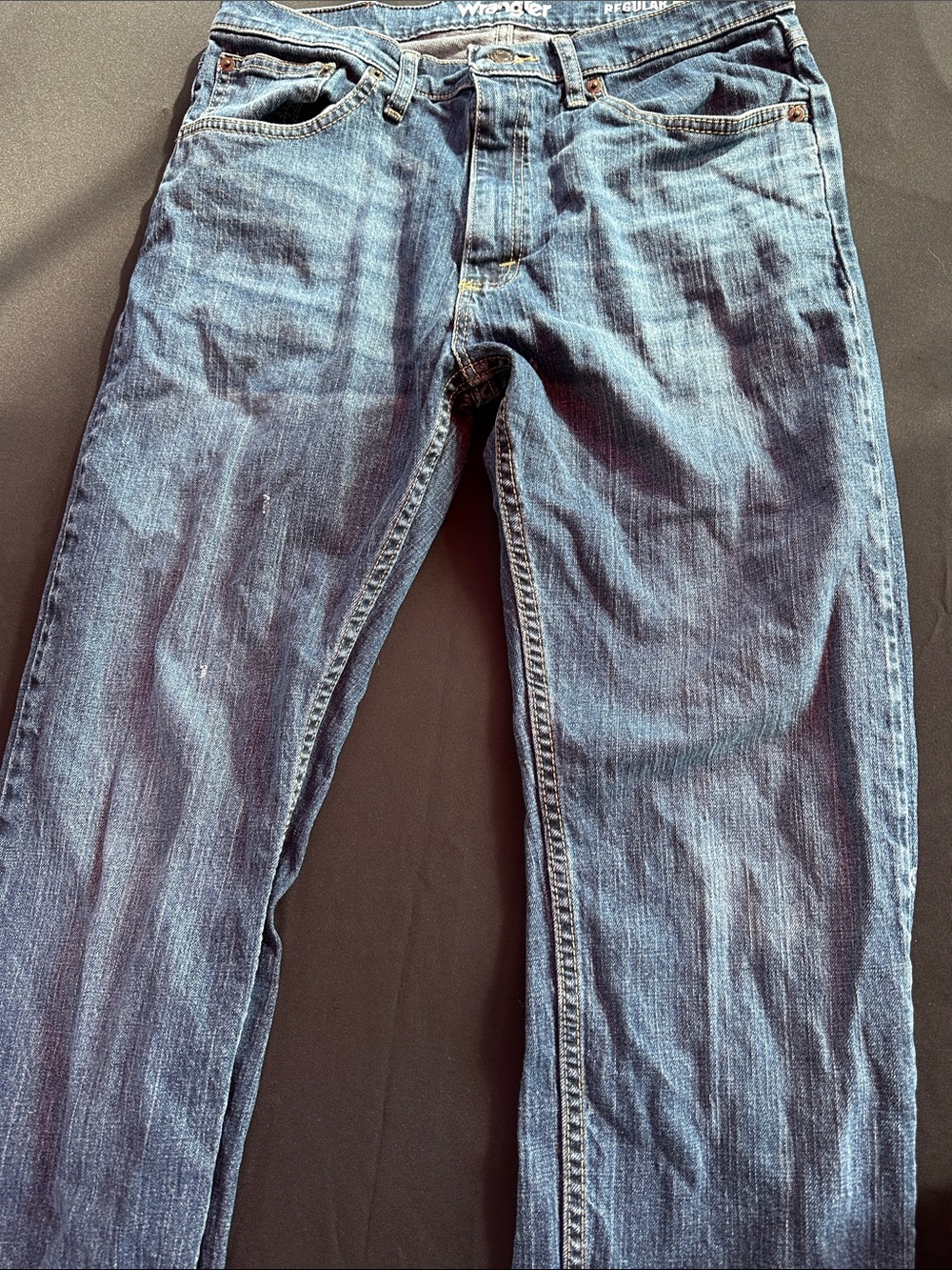 Wrangler Men’s Straight Leg Denim Jeans - Medium Blue Wash size 33x32